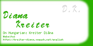 diana kreiter business card
